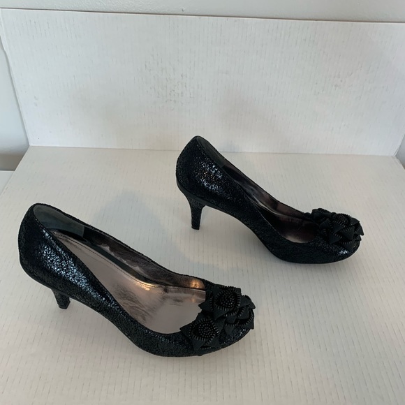 Kenneth Cole women’s black patent leather cone heel pump shoes size 10 - Picture 8 of 9